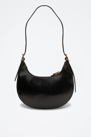Sac porté épaule en cuir Jessie - Noir