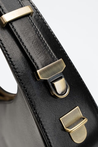 Sac à main en cuir Amanda - Noir