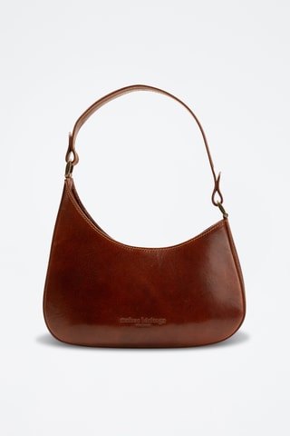Sac porté épaule en cuir Emi - Marron