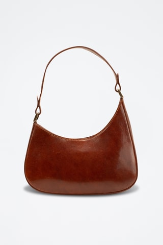 Sac porté épaule en cuir Emi - Marron