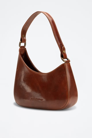 Sac porté épaule en cuir Emi - Marron