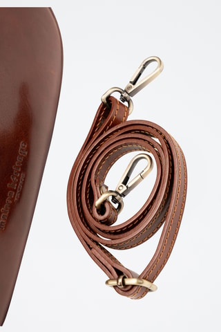 Sac porté épaule en cuir Emi - Marron