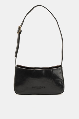 Sac porté épaule en cuir Cléo - Noir