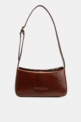 Sac porté épaule en cuir Cléo - Marron