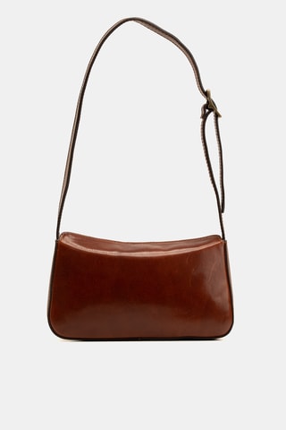 Sac porté épaule en cuir Cléo - Marron