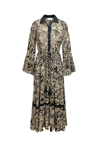 Vestido comprido Parisian Chic - Bege