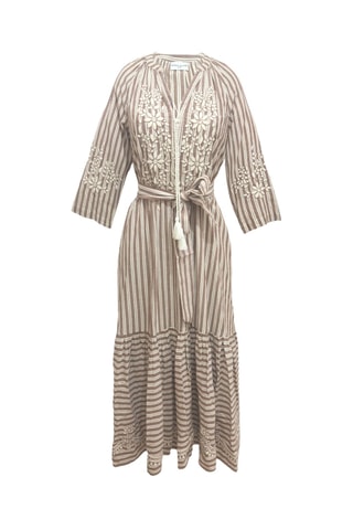Vestido comprido Parisian Chic - Bege