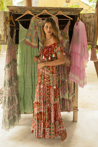 Vestido comprido Colombian Dreams - Multicor