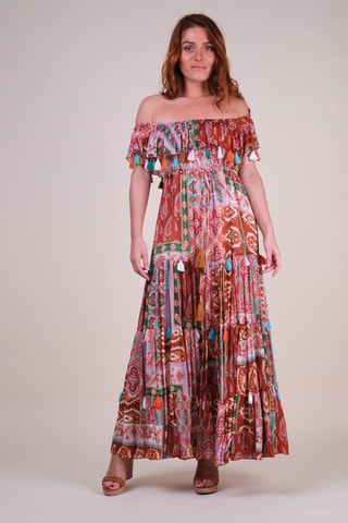 Vestido comprido Colombian Dreams - Multicor