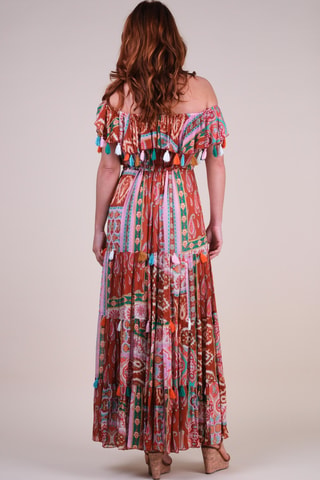 Vestido comprido Colombian Dreams - Multicor