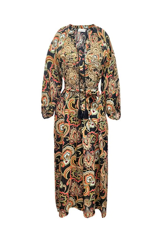 Vestido comprido Parisian Chic - Multicor