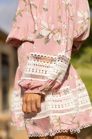 Blusa Gia - Rosa - Branco, verde e rosa
