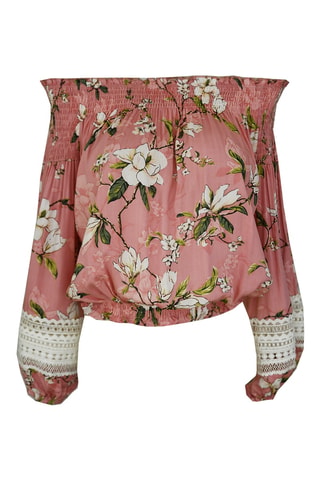 Blusa Gia - Rosa - Branco, verde e rosa