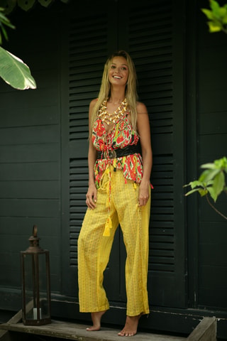 Camisola interior Cynera - Vermelho - Preto, vermelho e amarelo