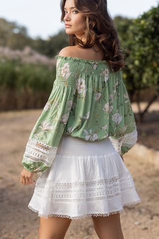 Blusa Gia - Verde-claro - Verde, amarelo e rosa