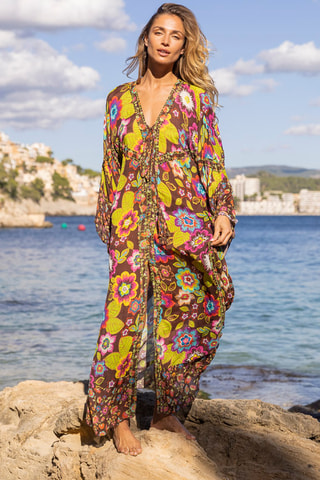 Vestido curto Shine - Preto - Preto e bege