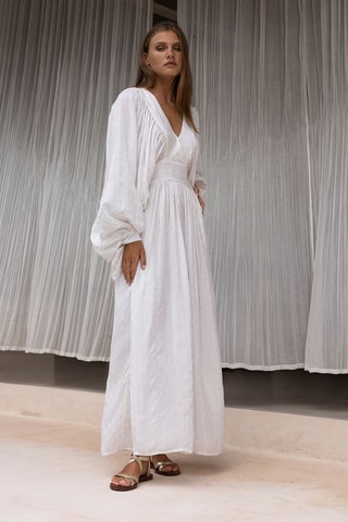 Vestido comprido Angie - Branco - Branco