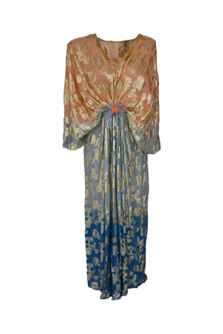 Vestido comprido - Azul e rosa - Azul e rosa