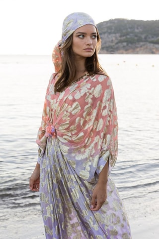 Vestido comprido - Lilás e rosa - Violeta e rosa