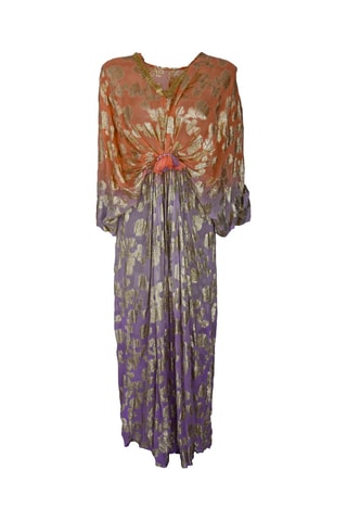 Vestido comprido - Lilás e rosa - Violeta e rosa
