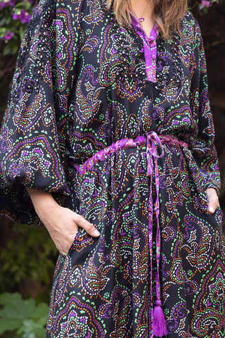 Vestido comprido Paola - Preto - Preto