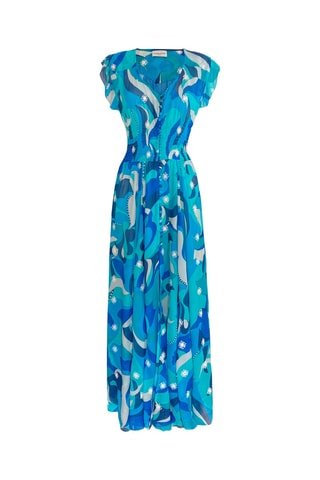Vestido-camisa Scarlett - Azul - Branco e azul