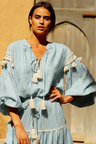 Blusa Lylla - Azul - Branco e azul