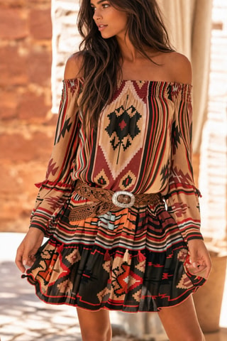 Vestido curto Caprice - Bege - Bege