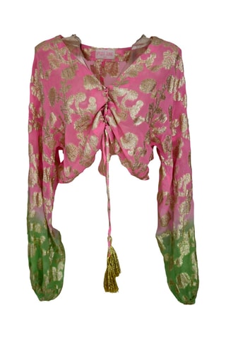Crop top - Rosa e verde - Verde e rosa