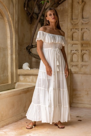Vestido comprido Kate - Branco - Branco