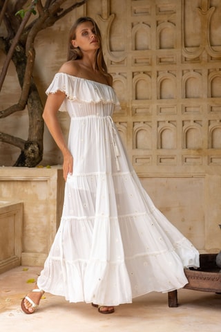 Vestido comprido Kate - Branco - Branco