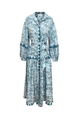 Vestido comprido Parisian Chic - Azul