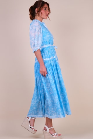 Lange Jurk Colombian Dreams - Blauw