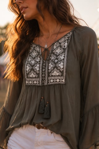 Blusa Moss - Cinzento - Cinzento