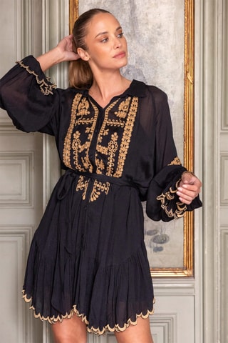 Vestido curto Eleonora - Preto - Preto