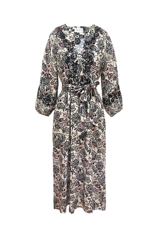 Vestido comprido Parisian Chic - Branco e preto