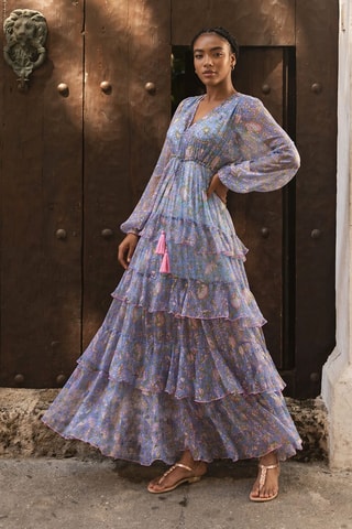 Vestido comprido Colombian Dreams - Azul