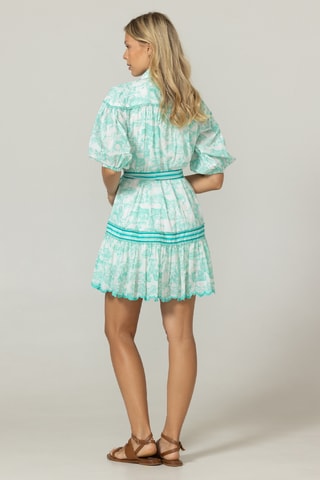 Vestido-camisa em renda - Azul