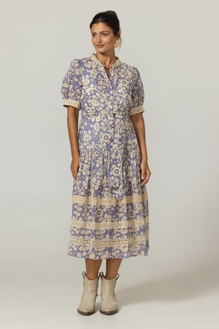 Vestido e cinto - Azul