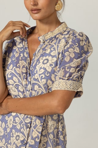 Vestido e cinto - Azul