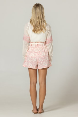 Blouse Indira - Blanc et rose