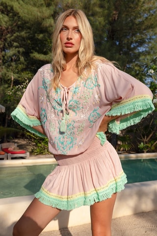 Vestido de praia - Rosa