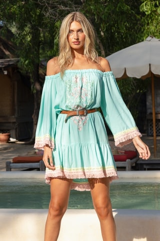 Vestido curto - Azul