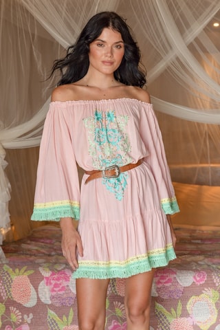 Vestido curto - Rosa