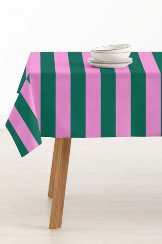 Toalha de mesa anti-nódoas Rosa e verde