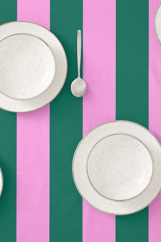 Toalha de mesa anti-nódoas Rosa e verde