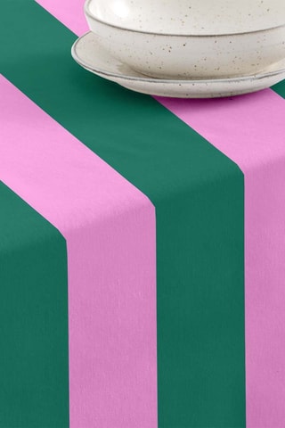 Toalha de mesa anti-nódoas Rosa e verde