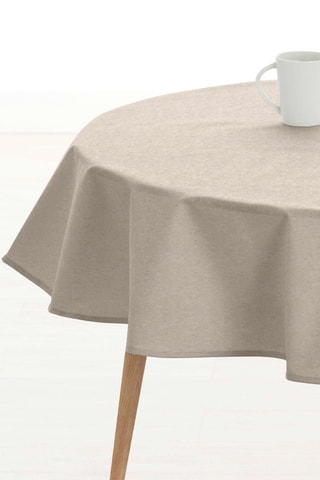 Nappe ronde antitache Levante - Taupe