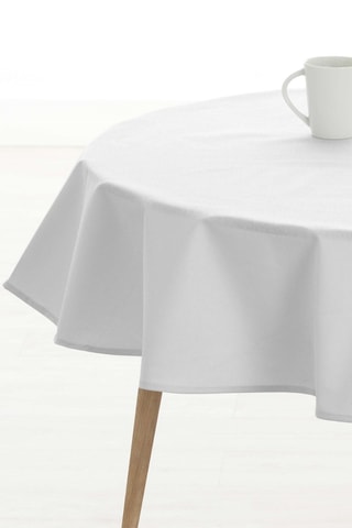 Nappe ronde antitache Levante - Blanc