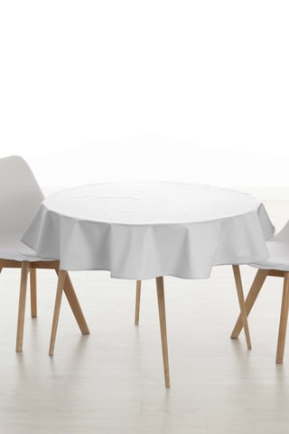 Nappe ronde antitache Levante - Blanc
